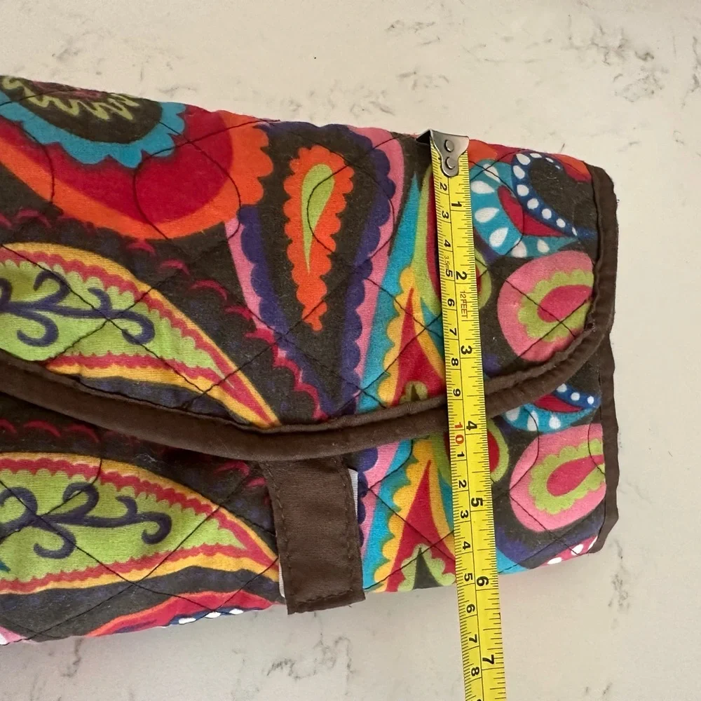 Buckhead Betties Hanging Toiletry Bag in Brown Floral Paisley Pattern